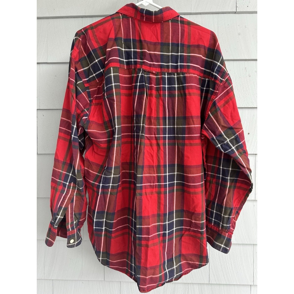Vintage 90s Chaps‎ Ralph Lauren Plaid Shirt Men's L Holiday Tartan Unisex - Picture 4 of 4